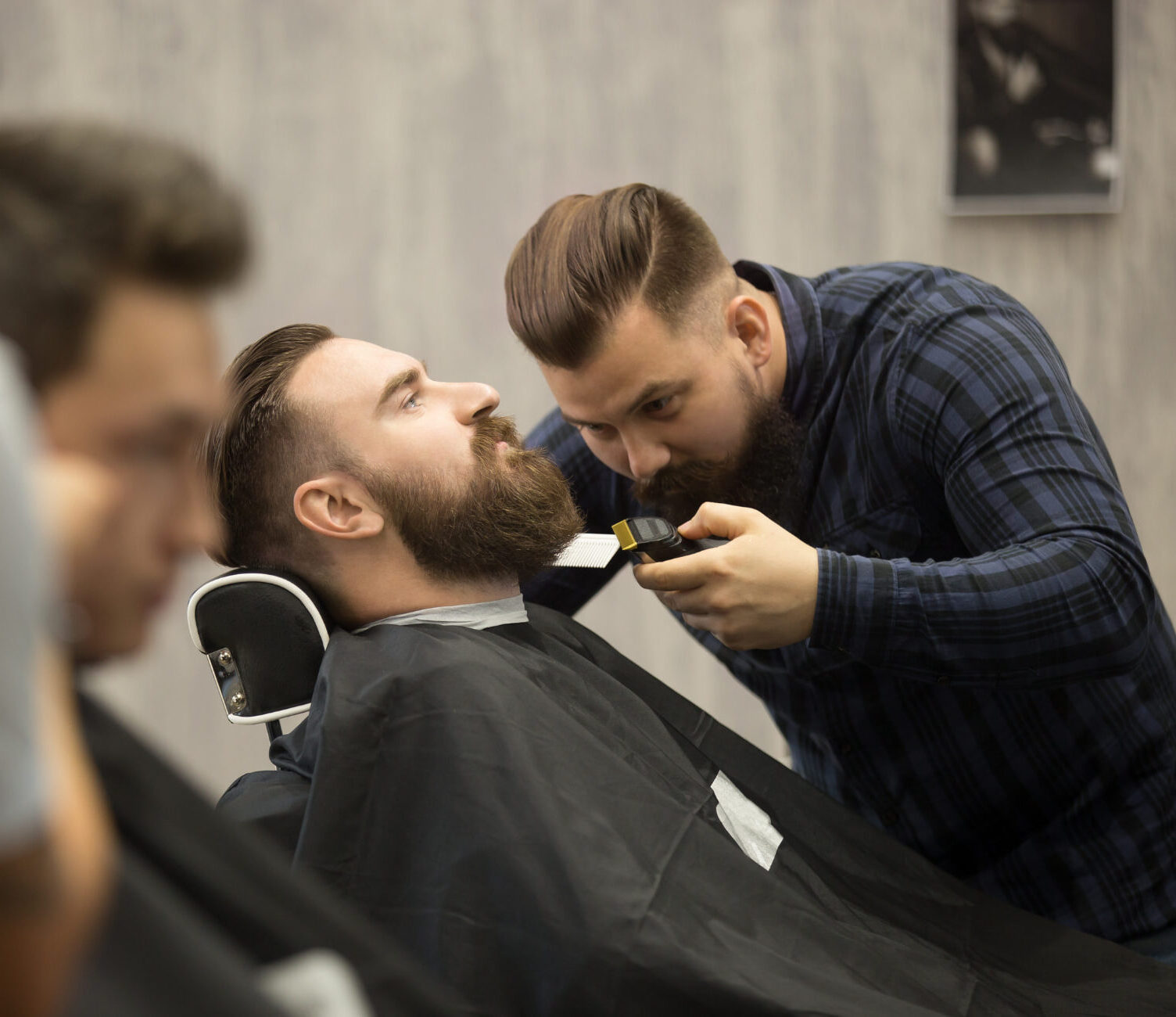 Expert beard trimming at Reset Men