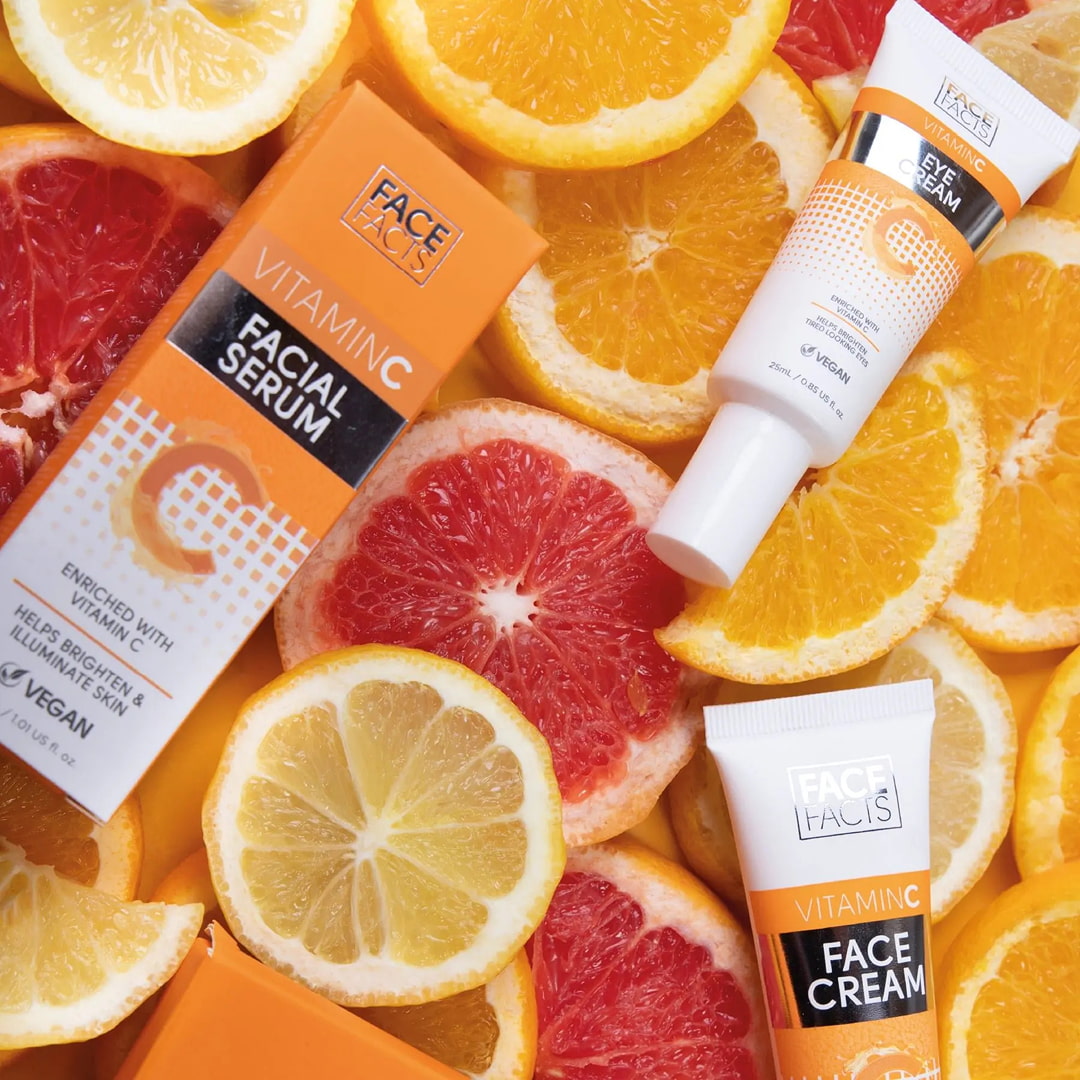 Vitamin C products with oranges